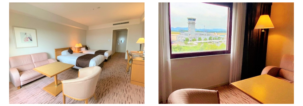 広島エアポートホテル「飛行機の見える部屋」デラックスツインへペアでご招待 3名様
