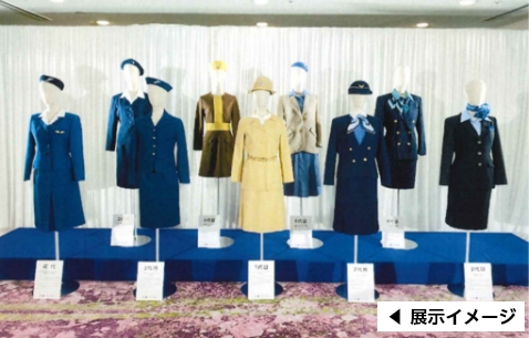 ANA歴代制服の展示イメージ写真