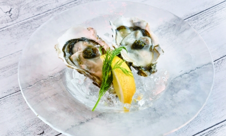 Raw Oysters with Caviar