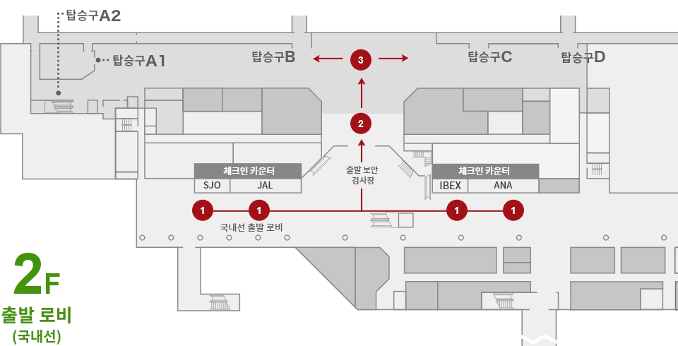 출발의 흐름(국내선)