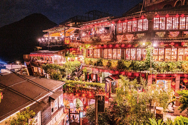 台湾・九份の夜景