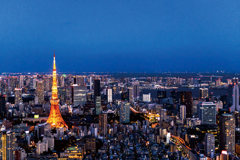 東京タワーと東京の夜景